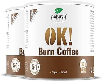 Coffee, Functional Instant Coffee with L-Carnitine, Guarana and Elderberry, Keto-Friendly Powder, 150g (Pack of 2)