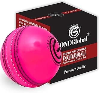 Incrediball Soft Practice Cricket Ball | Outdoor & Indoor Rubber Cricket Ball With Core & Stitched Seam | For Practice, Honing Skills & Family Fun | Senior and Junior Sizes