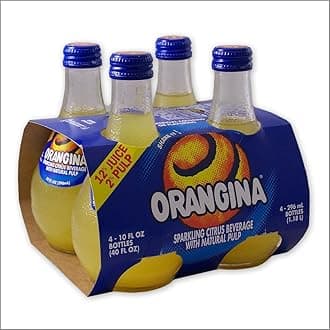 Sparkling Citrus Beverage with Pulp - 4 Glass Bottles - (Pack of 2))