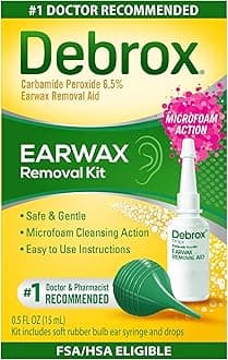 Ear Wax Removal Kit, Bulb Syringe & 0.5 Fl Oz Ear Wax Removal Drops with Carbamide Peroxide