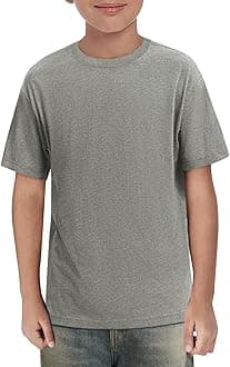 Haloumoning Boys Short Sleeve Shirts Kids Summer Crewneck T-Shirts Casual Tops Tees 5-14 Years