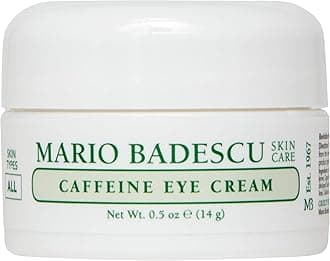 Mario Badescu Eye Cream for Dark Circles and Puffiness – Hyaluronic, Caffeine or Glycolic – Hydrating, Firming and Anti Aging Overnight Under Eye Care Treatment for Fine Lines and Wrinkles