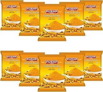 Pushp Brand Turmeric Powder Pouch (500gm pack) (Pack of 10)