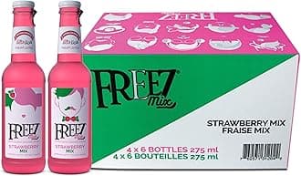 Freez Mix - Strawberry - Non Alcoholic - Carbonated Soda Flavored Cold Drink - 275ml each - Pack of 24