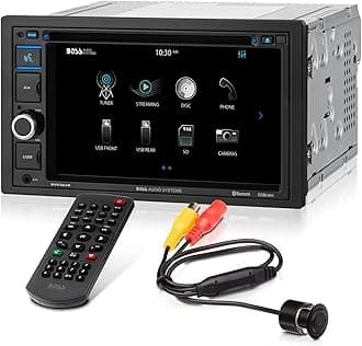 BOSS Audio Systems BVB9364RC Car Stereo - Double Din, 6.2 Inch Touchscreen, Bluetooth, CD DVD Player, AM/FM Radio Receiver, Backup Camera, USB, SD, Wireless Remote Control
