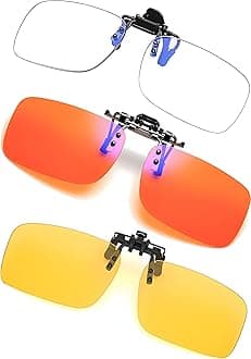 Clip on Flip up Polarized Lens For Prescription Glasses UV Protection Sunglasses (Clear lenses not Polarized)