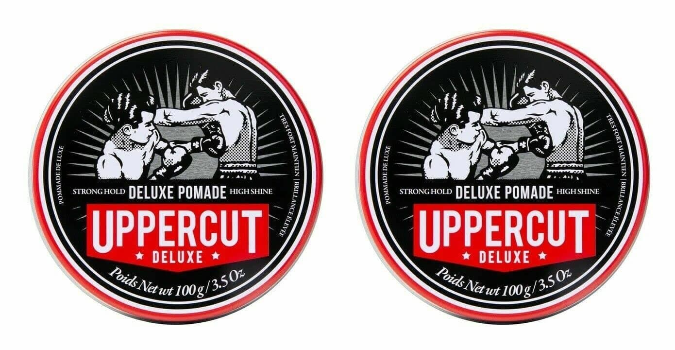 Pomade for Men, 3.5 oz/100g (2-PACK) – Strong Hold, High Shine Hair Pomade – Water-Based, Easy Washout – Classic Barber Styling for Slick Backs, Side Parts & Pompadours