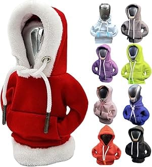 Yajeea Car Shift Knob Hoodie, Funny Gear Shift Knob Shirt Sweater, Shift Knob Cover Sweatshirt, Interior Novelty Accessories (Christmas)