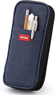 EASTHILL Large Capacity Pencil Case Large Pencil Pouch Stationery Pen Bag for Teen Girls Deep Blue