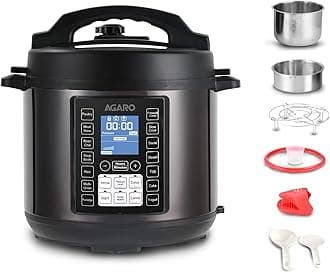 Imperial Electric Pressure Cooker, 8 Litres Inner Pot, 2.1Kgs (approx. 14 cups) raw rice, 14 Pre-Set multi Cooking Functions, Adjustable Pressure, Timer, Stainless Steel Pot, Pressure Cook