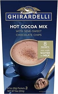 Ghirardelli Hot Cocoa with Semi-Sweet Chocolate Chips - 2 boxes with 8 packets each