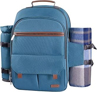 Sunflora Picnic Backpack for 4 in Light Blue