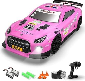 RACENT 1:14 RC Drift Car, 4WD 15MPH Fast Remote Control Cars for Adults with Drifting & Racing Tires, 2 Rechargeable Batteries