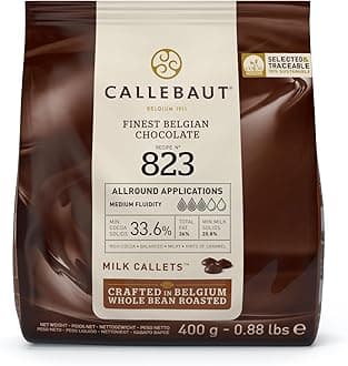 Callebaut 823 Finest Belgian Milk Chocolate Couverture Callets 33.6% Cocoa 400g