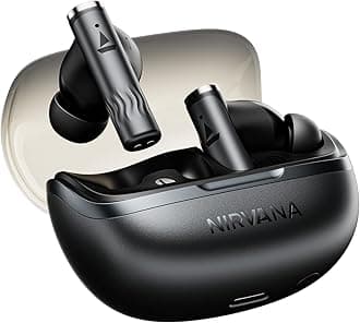 Nirvana Zenith Pro, 50dB Hybrid Adaptive ANC, Spatial Audio, Hi-Res Audio LDAC, 6Mics AI-ENx, 80 Hrs Battery, Bluetooth Earbuds, TWS Ear Buds Wireless Earphones with mic (Velvet Grey)