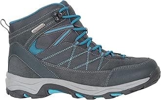 Mountain Warehouse Rapid Womens Waterproof Boots -Suede & Mesh Upper Walking Shoes, Durable Shoes, Rubber Outsole Ladies Hiking Boots – For Spring Summer, Camping