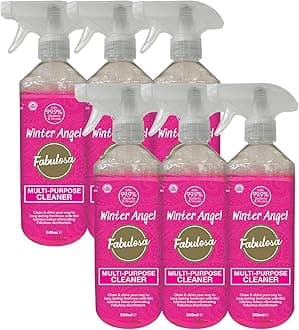 Fabulosa Antibacterial Disinfectant Spray, All Purpose Multi Surface Cleaner, 500ml, 6 Pack, Winter Angel (packaging may vary)