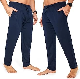 CityComfortMens Pyjama Bottoms - Jersey Lounge Pants with Pockets, Pack of 2OEKO-TEX STANDARD 100