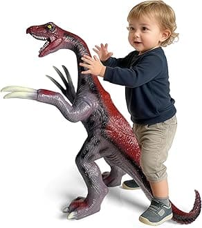 YONGJULE Large Dinosaur Toys- 29" Therizinosaurus Soft Dinosaur Toys for Kids 3-5, Big Inflatable Dino for Boys Girls, Toddler Party Favors Birthday Gifts