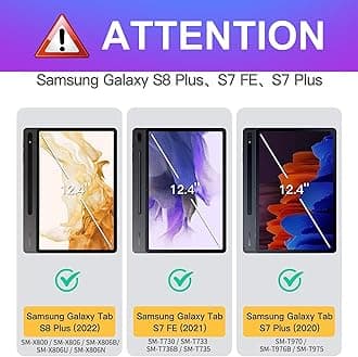 Uppuppy for Samsung Galaxy Tab S8 Plus/ S7 Plus/ S7 FE Case 12.4 Inch Women Girls Cute Folio Girly Teens Pretty Quotes Unique Cover for Samsung Tablet S8 Plus 2022/ S7 Plus 2021/ S7 FE 5G Cases