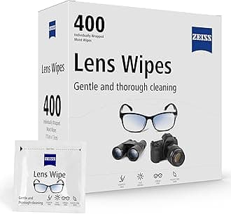 Lens Wipes, Lens Cleaner for Glasses, Cameras & Binoculars,Individually Packed Single Use Disposable Cloths in Sachets, for Handy and Portable Spectacle Cleaning On The Go, 400 Count (Pack of 1)