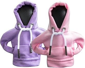 Gear Shift Hoodie,Car Shift Knob Hoodie,Funny Sweater Hoodie for Gearshift,Black and Red Automotive Interior Accessories, 1*purple+1*pink, 15 x 9 cm