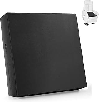 Menkxi 18 x 18 x 5 Inch Recliner Cushions for Elderly, Thicken Memory Foam Seat Cushion, Square Chair Cushions Non Slip Pads for Recliners, Armchairs, Relief and Comfort (Black)