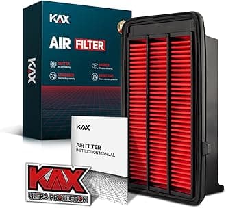 KAX Premium Engine Air Filter, GAF068 (CA12050) Replacement for Civic L4 1.5L 2016 2017 2018 2019 2020 2021, CR-V L4 1.5L 2017-2023, 200% Longer Life
