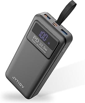 Portable Charger,20000mAh USB C in & Out Power Bank,22.5W PD Fast Charging Built-in LED Display and Flashlights Battery Pack Compatible with iPhone iPad Samsung LG Android Cellphone (Black)