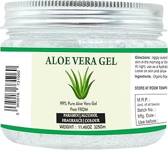 Raslok Aloe Vera Gel | 99% Pure Natural Aloe Gel | For Moisturizing Face Skin & Hair Care,Durable Moisturizing Hydrating Soothing | Non-Sticky (11.46 oz)