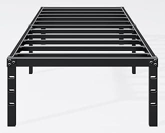 Hafenpo 16 Inch Twin Bed Frame - Sturdy Metal Platform Twin Size, No Box Spring Needed, Heavy Duty, Easy Assembly, Strong Bearing Capacity, Under Bed Storage, Black
