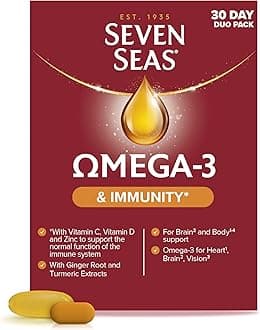 Omega-3 Fish Oil and Immunity, With Vitamin C, Vitamin D, Duo Pack: 30 Capsulesplus30 Tablets