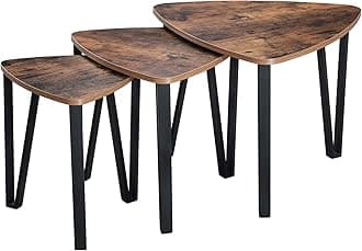 SONGMICS Vintage Nesting Coffee Table Set of 3 for Living Room, End Side Tables, Nightstand, Sturdy and Easy Assembly ULNT13X