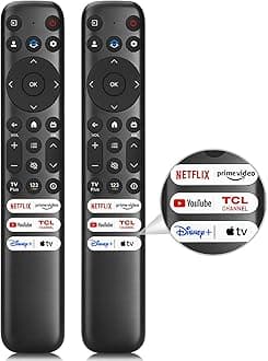 2PCS Remote Control for TCL Google-TV LED UHD QLED FHD HDR Smart TVs, Replacement Remote RC813 for Q550G Q650G Q670G Q750G QM850G S370G S450G S470G S550G (NO Voice)