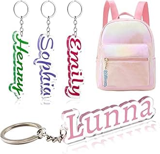 Personalized Name Tag for Backpack, Custom 3D Kids Name Keychain Tags, Personalized Back to School Supplies Gifts