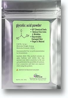 Glycolic Acid Powder (2 Oz/56 Grams) DIY Glycolic Crystal Powder is Pure, DIY Glycolic Acid Peels, Lotion and Serum by Talsen Chemcials