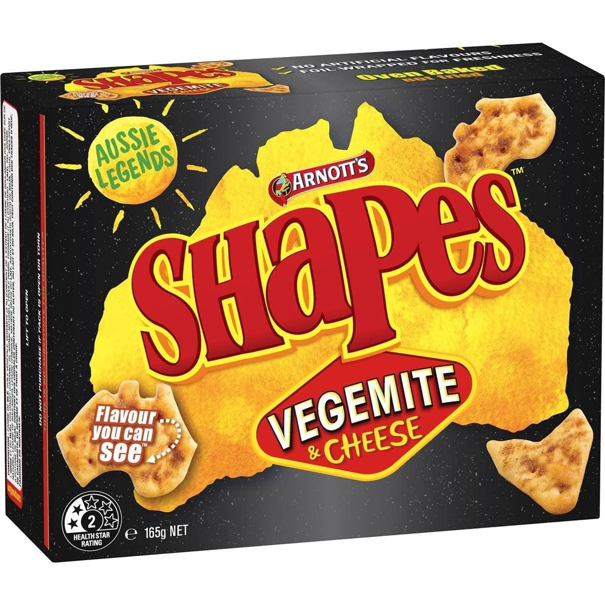 Arnotts Shapes Vegemite 165g