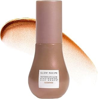 Glow Recipe Hue Drops - Mini Tinted Face Serum - Bronzing Drops to Brighten & Hydrate - Skincare Makeup Primer & Liquid Highlighter to Blur Pores for a Radiant, Even Skin Tone - Sun Glow (15ml)