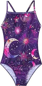 Girls Swimsuits One-Piece Bathing Suits Multicolor Kids Sport Summer Beach Swimwear for 2-10 Years Old