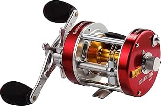 Rover Round Baitcasting Reel - No.1 Highest Rated Conventional Reel - Reinforced Metal Body & Supreme Star Drag
