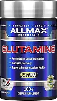 L Glutamine Powder 100g, Fermented L-Glutamine Powder Pure, Unflavored Glutamine Supplement for Gut Health, Recovery & Immune Support, Vegan, Gluten Free
