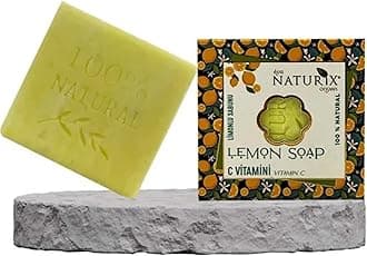 Organic Bar Soap Moisturizing Soap Made from Natural Oil | Hair Hand Face Body Bath Wash | Skin Care Cleanser Shampoo (Lemon)