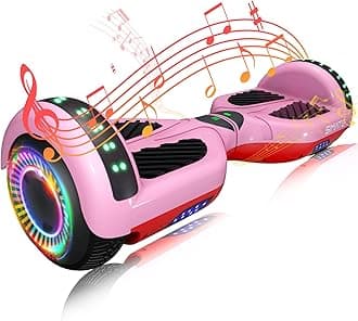 SIMATE Hoverboard, Bluetooth All Terrain Hover Boards with LED Lights and APP Control, Gifts for Kids Adults Girls Boys, for All Ages