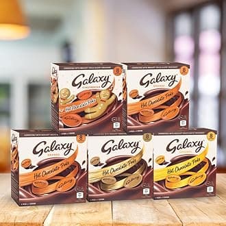 Galaxy Hot Chocolate Pods - Dolce Gusto Compatible Pods - Galaxy Magic Bundle Galaxy Pods (Gingerbread, Caramel, Light, Original, Orange), 40 Count (Pack of 1)