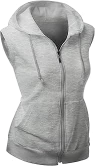 XprilWomen's Cotton Zip Up Hoodie Vest