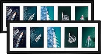 HORLIMER 4x6 Collage Picture Frame Set of 2, 5 Openings Multiple Frames Display 4 by 6 Photo with Mat for Wall Hanging
