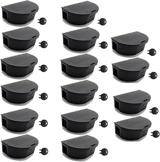 Mouse Bait Stations 16 -Pack – Tamper-Resistant Locking Rodent Bait Boxes with Keys – Heavy-Duty Weatherproof Reusable Stations for Indoor & Outdoor Pest Control