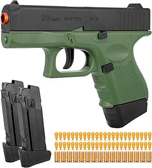 Toy Gun, Soft Bullet Gun for Boys, G26 Toy Pistol, Empty Shell Ejecting Toy Gun for Kids, Shooting Game Educational Gun Toy Model, Gift for Kids (Boys&Girls) Age 8+ (Green)