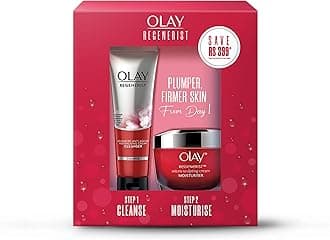 Olay Regenerist Micro Sculpting Day Moisturiser Cream Non SPF 50g with Cleanser, 100g