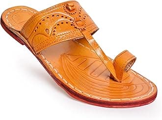 Men's Daily/Casual/Ethnicwear Slip-on Brown Color Flat Handmade Kolhapuri Chappal (Brown